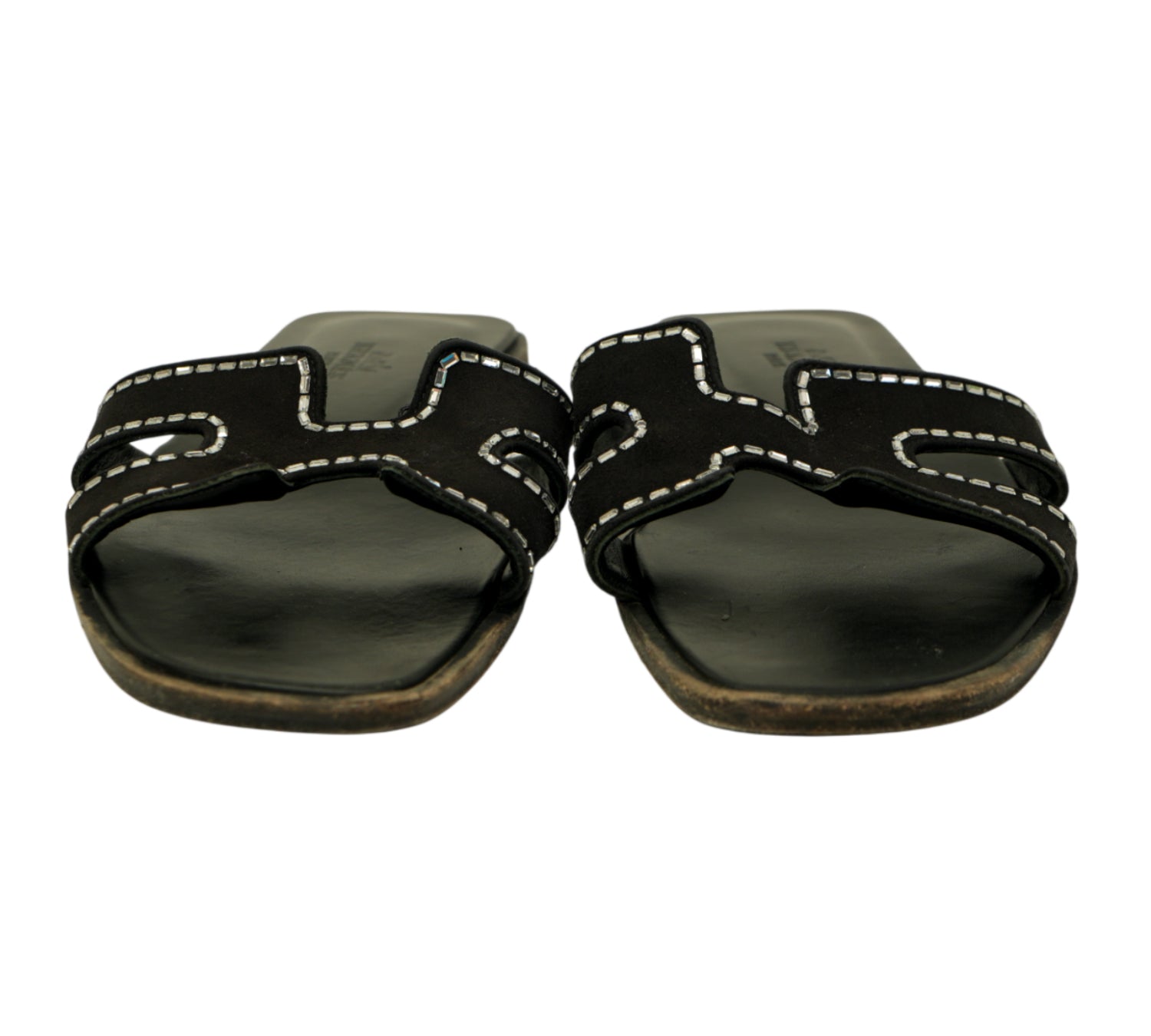 Hermes  Noir Oran Sandal Size 37 - Eur