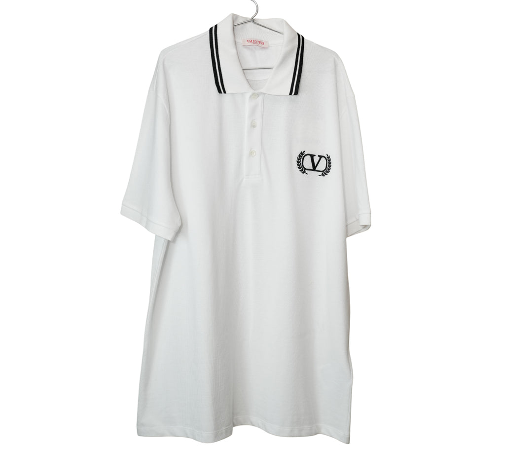 VLogo Laurel Wreath Cotton-Piqué Polo Shirt Size - XL