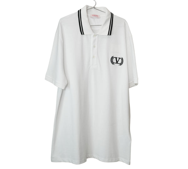 VLogo Laurel Wreath Cotton-Piqué Polo Shirt Size - XL