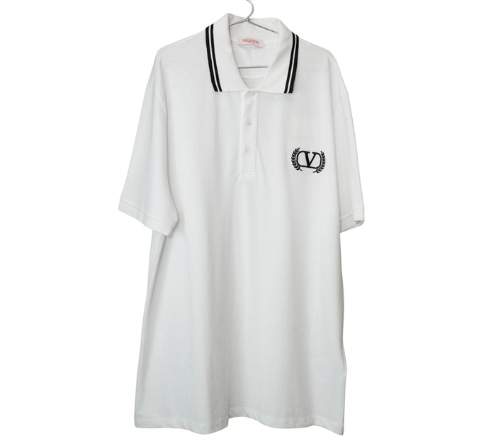 VLogo Laurel Wreath Cotton-Piqué Polo Shirt Size - XL