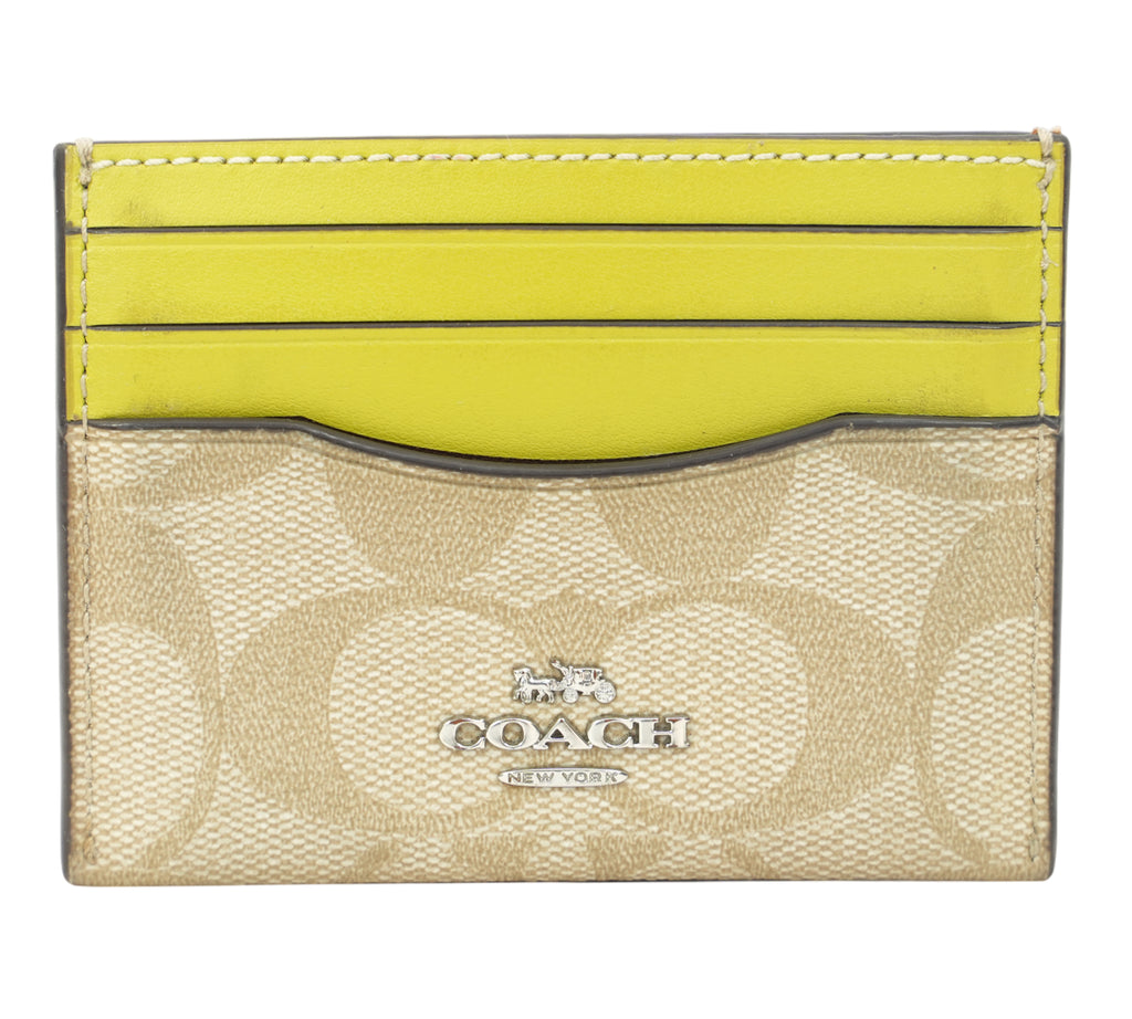 Light Citron Slim ID Card Case