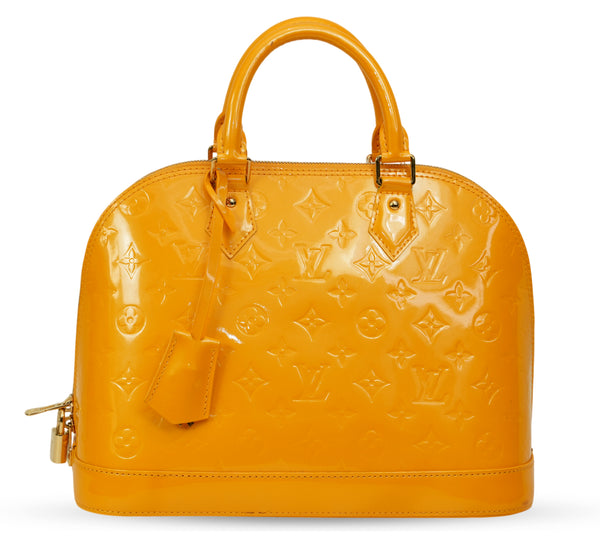 Giallo Monogram Vernis Alma PM Bag