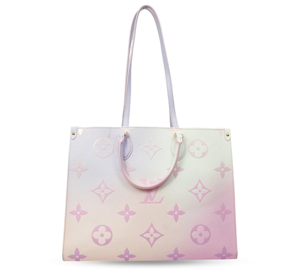 Limited Edition Sunrise Pastel Monogram Canvas Onthego GM Tote Bag