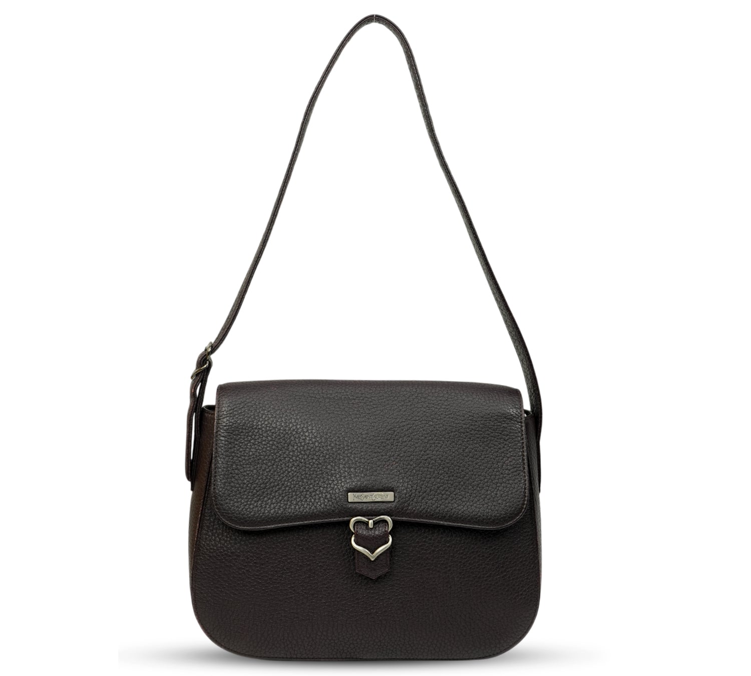 Yves Saint Laurent Vintage Heart Clasp Flap Shoulder Bag