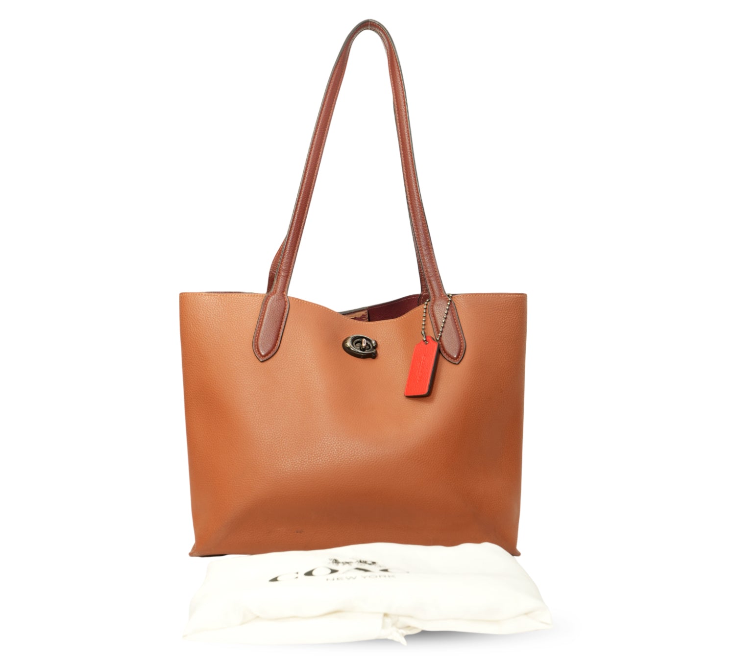 Coach Colorblock Polished Pebble Leather Willow Tote