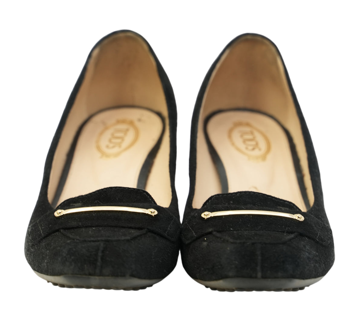 Tods  Black Suede Loafer Pumps Size 35 - Eur