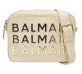 Cream Gold-Tone Logo Crossbody Bag