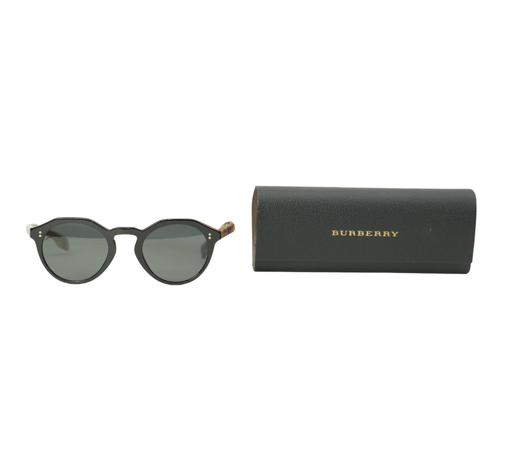Black House Check Round Sunglasses