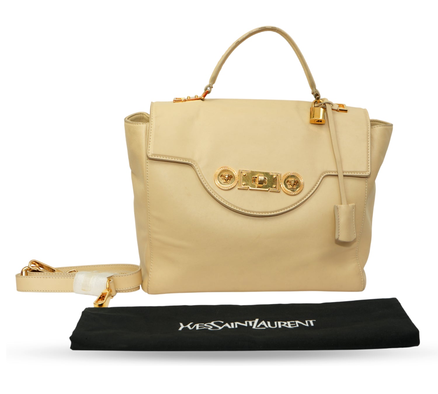 Tribute Icon Medusa Leather Top Handle Bag