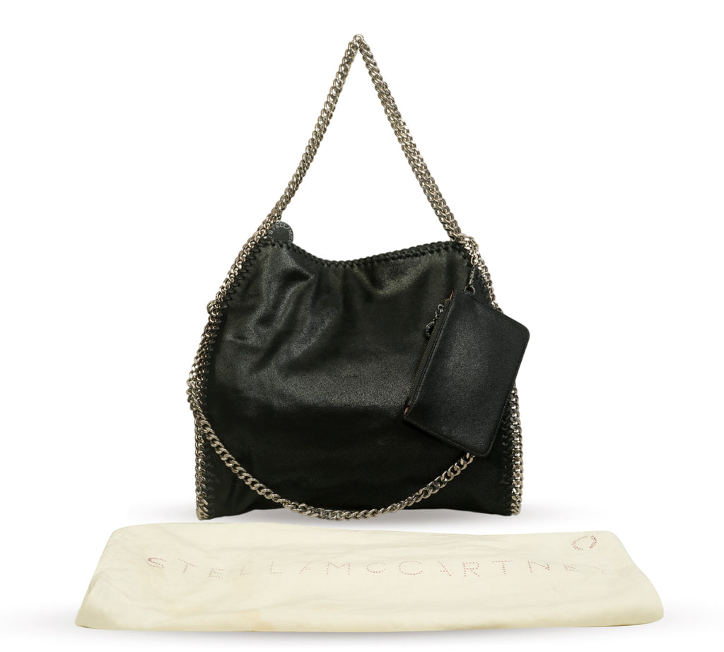 Black Falabella Fold-Over Tote Bag