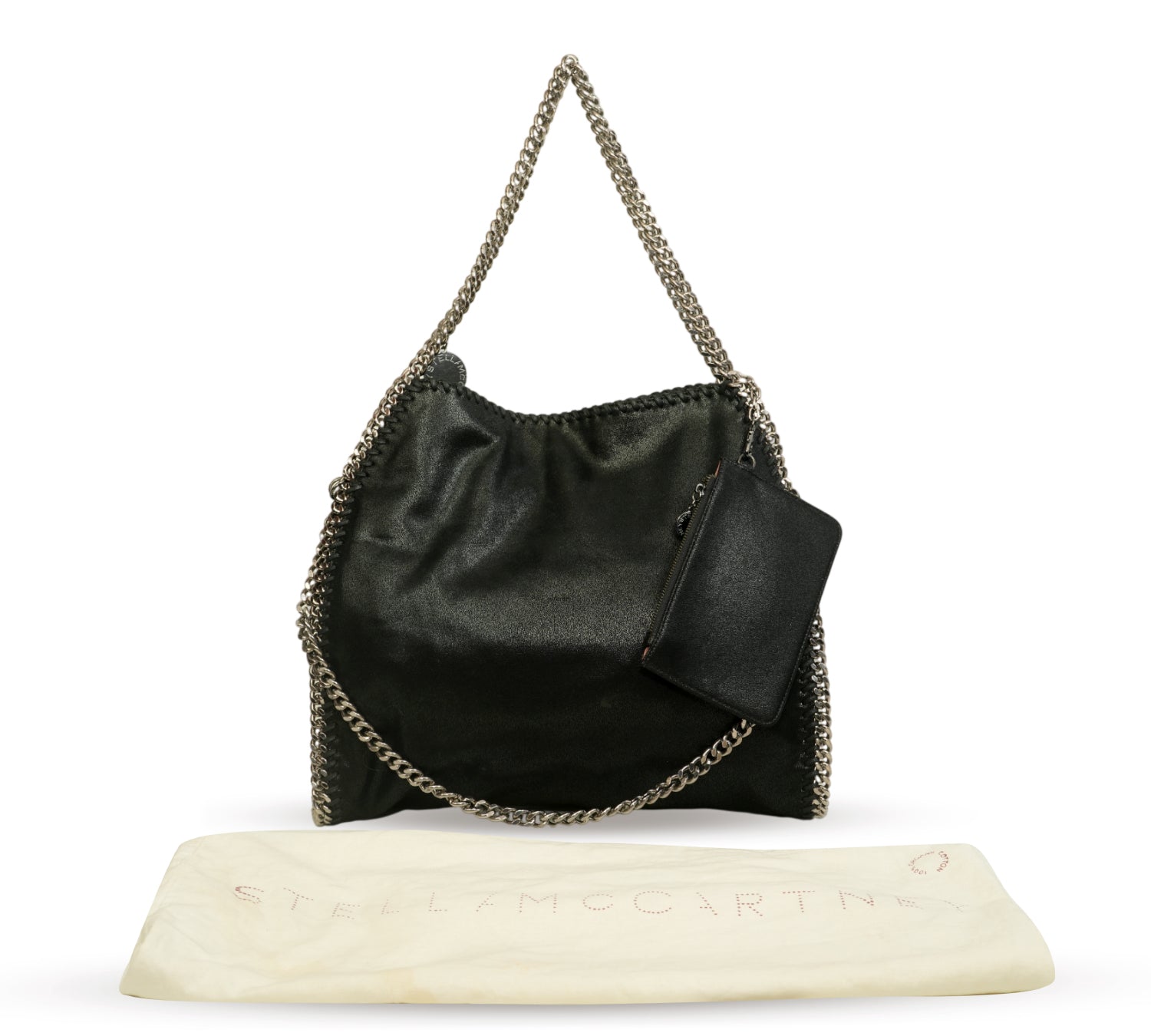 Black Falabella Fold-Over Tote Bag
