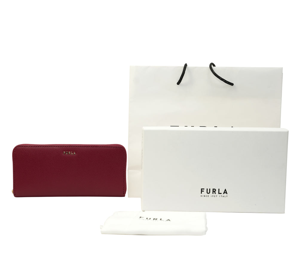 Cherry Red Babylon Zip Around Wallet