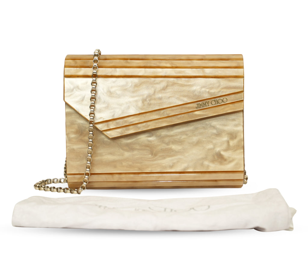 Marble-Effect Candy Acrylic Clutch Bag