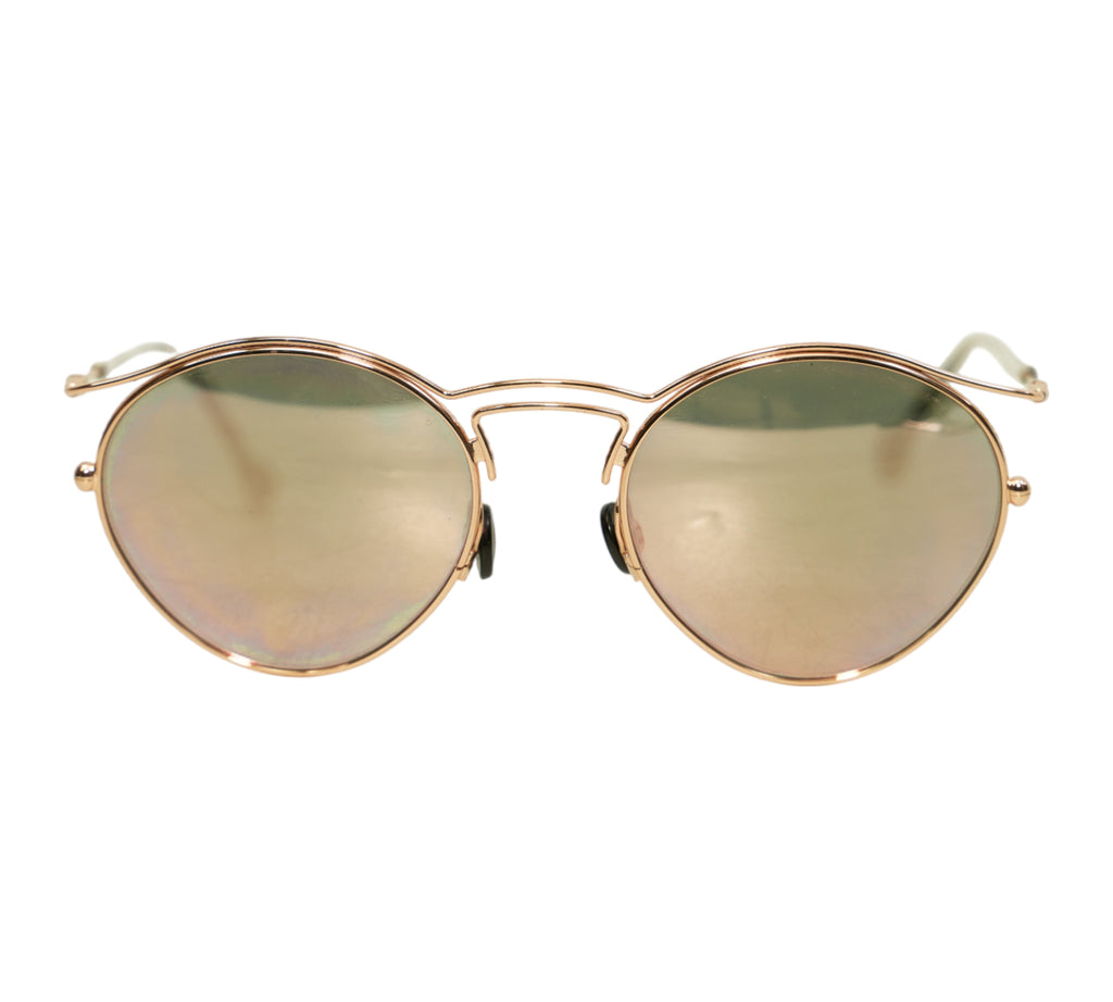 Rose Gold Round Sunglasses