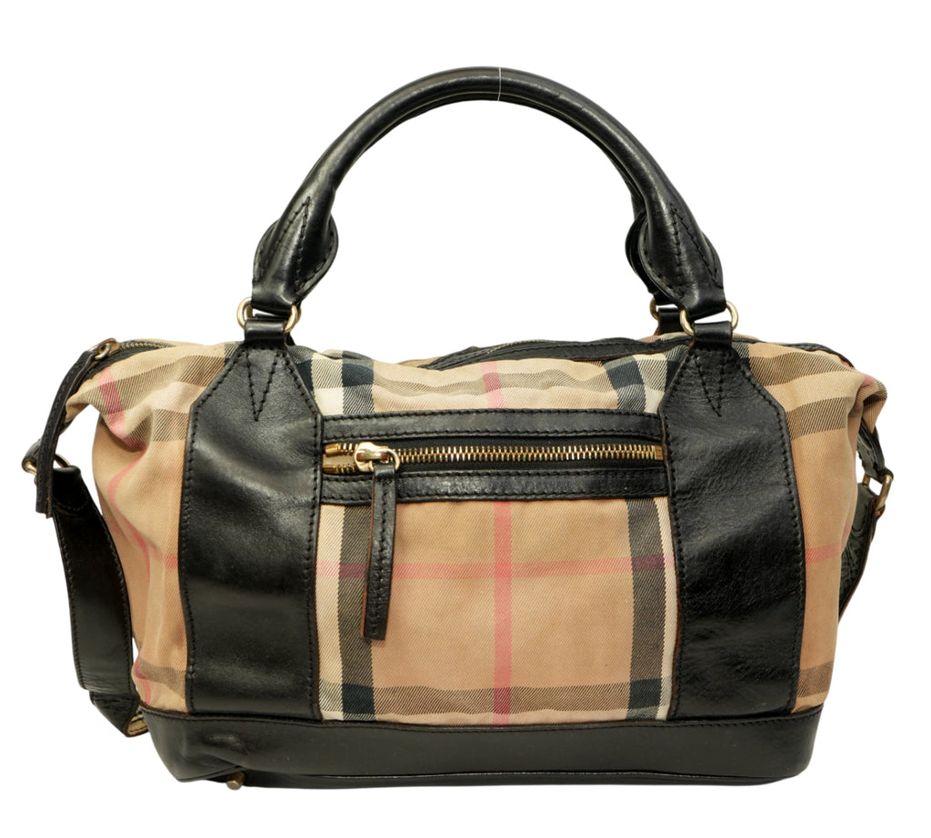 House Check Canvas & Leather Bridle Lynher Tote