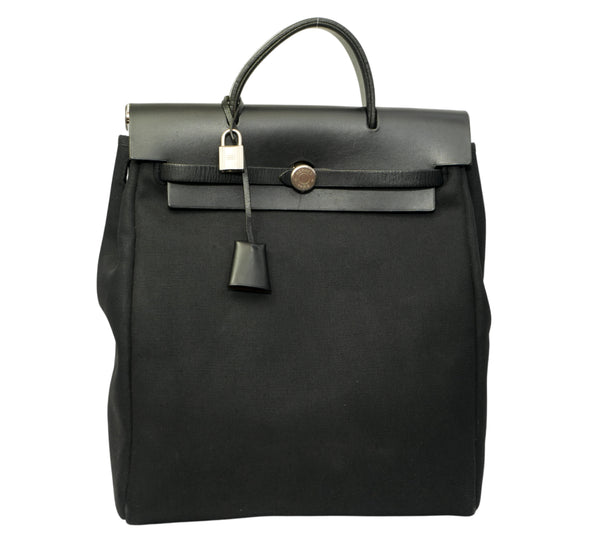 Herbag à Dos Zip Retourné Noir Backpack