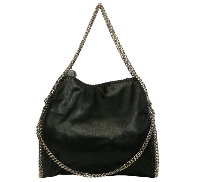 Black Falabella Fold-Over Tote Bag