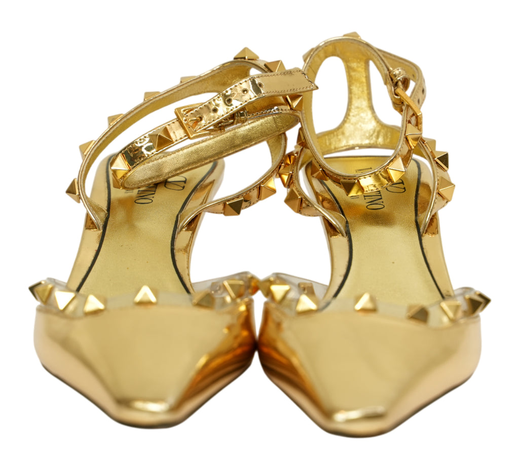 Garavani Rockstud Mirrored-Leather Pumps Size 35.5 - Eur