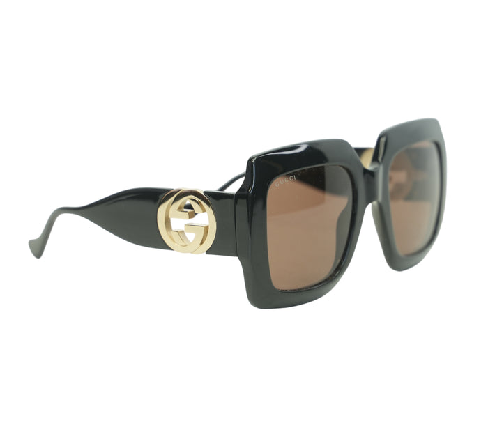 Black Oversized Geometric Sunglasses