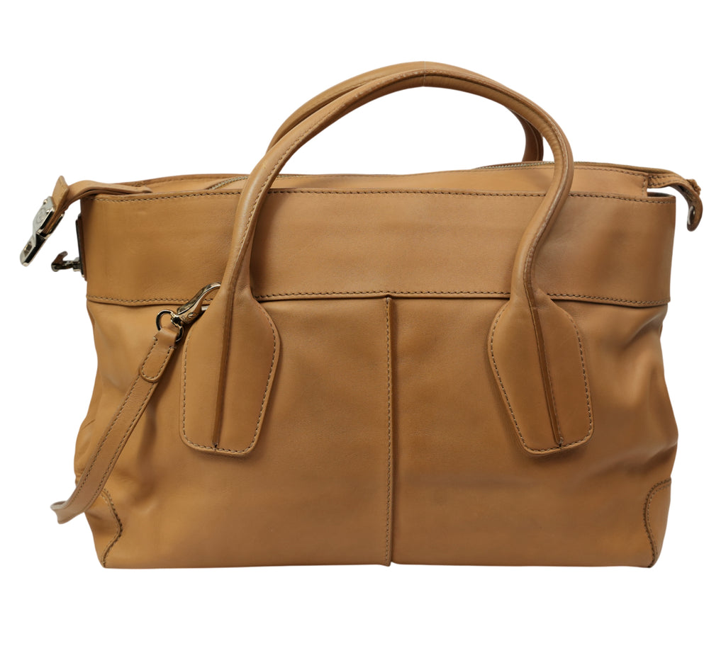 Beige Leather D-Styling Manici Bag