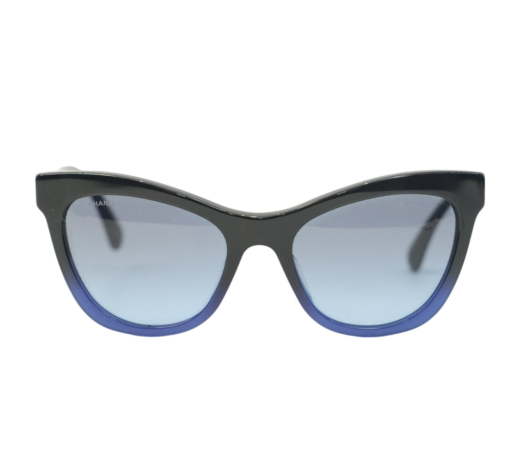 Black/Blue Gradient Cat Eye Sunglasses