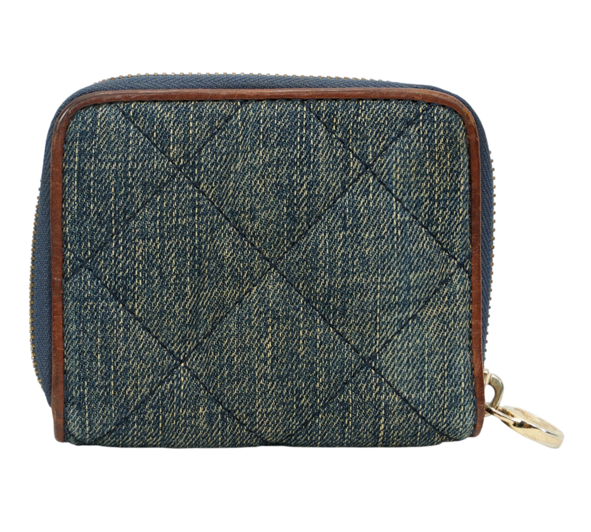 Michael Kors Jet Set Small Quilted Denim Zip-Around Wallet
