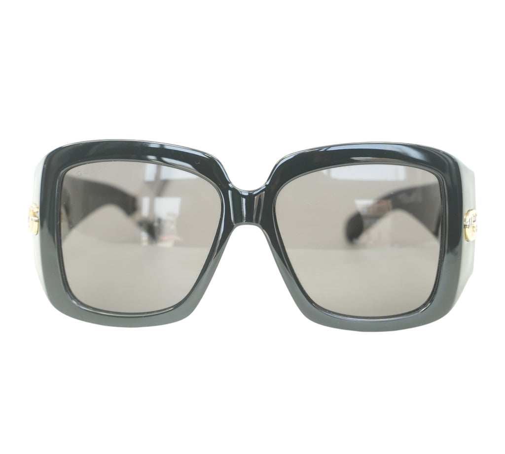 Black Square Wrap Sunglasses