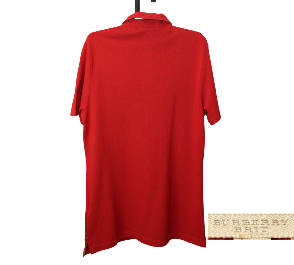 Red Cotton Piqué Polo Shirt Size - M