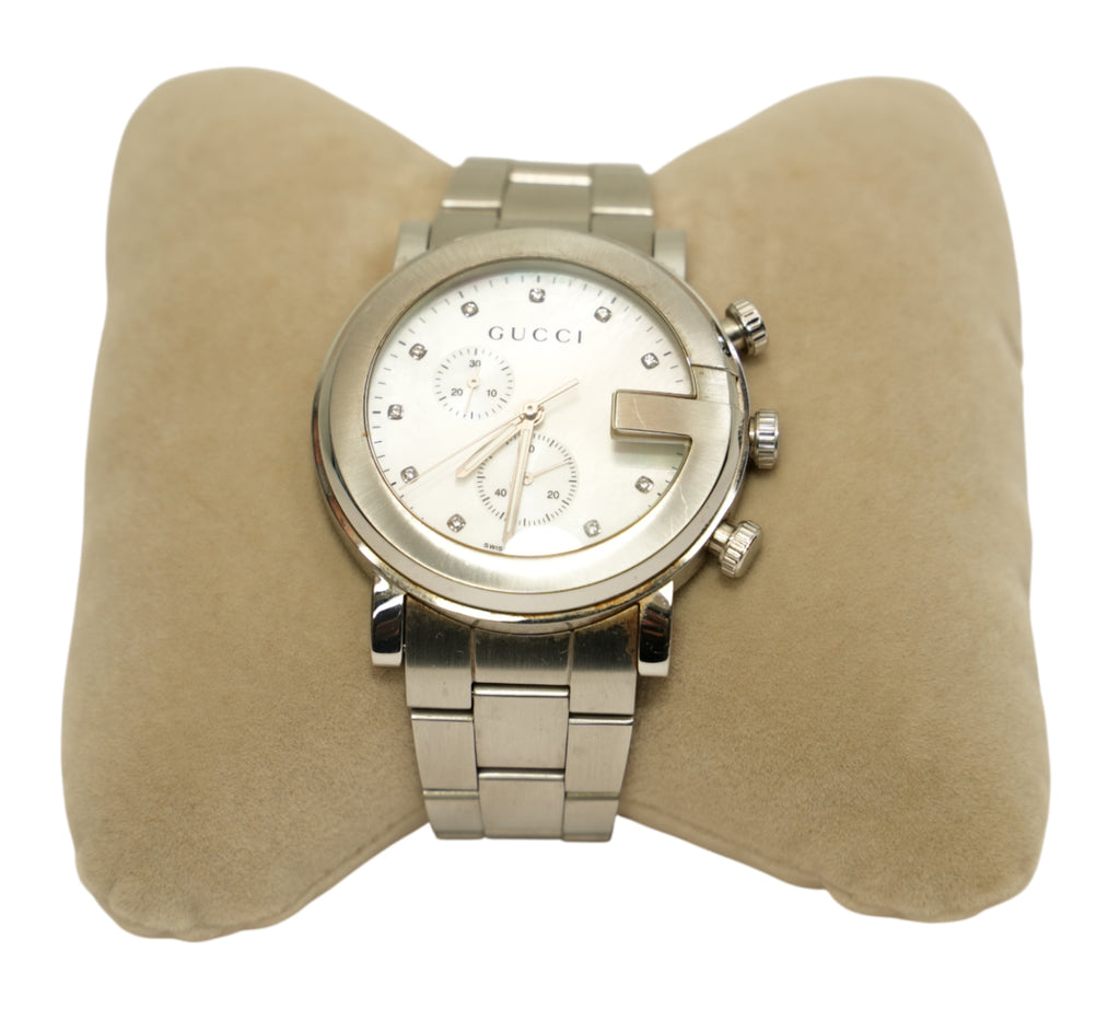 G-Chrono Diamond Mother Of Pearl Dial Chronograph Watch