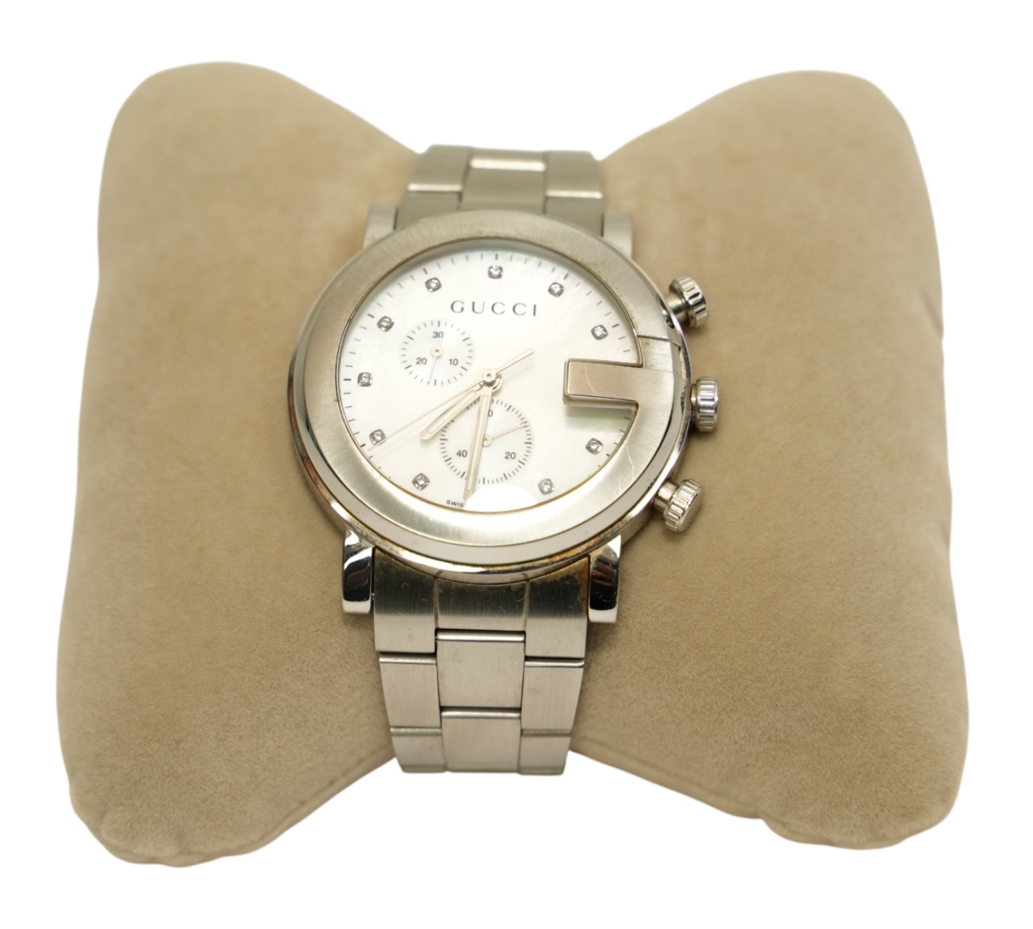 G-Chrono Diamond Mother Of Pearl Dial Chronograph Watch