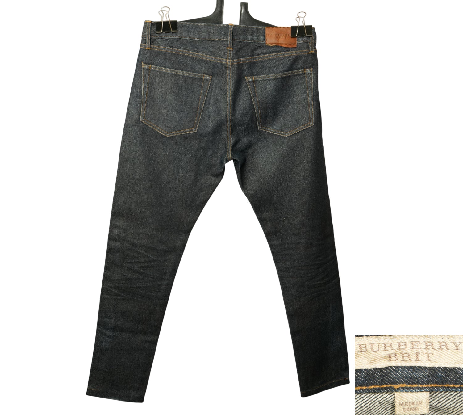 Slim Fit Resin-Coated Denim Jeans Size - 30
