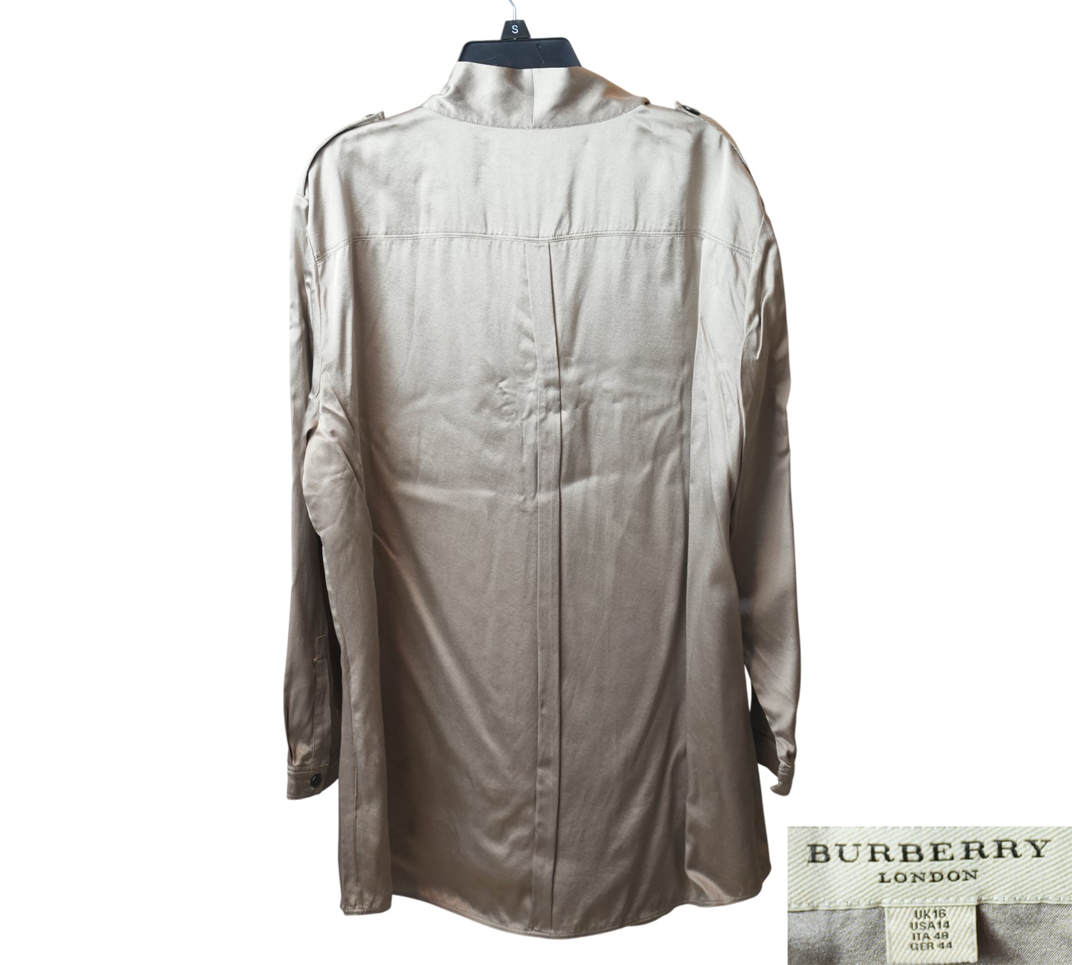Silk Tie-Neck Blouse Shirt Size 16 – UK