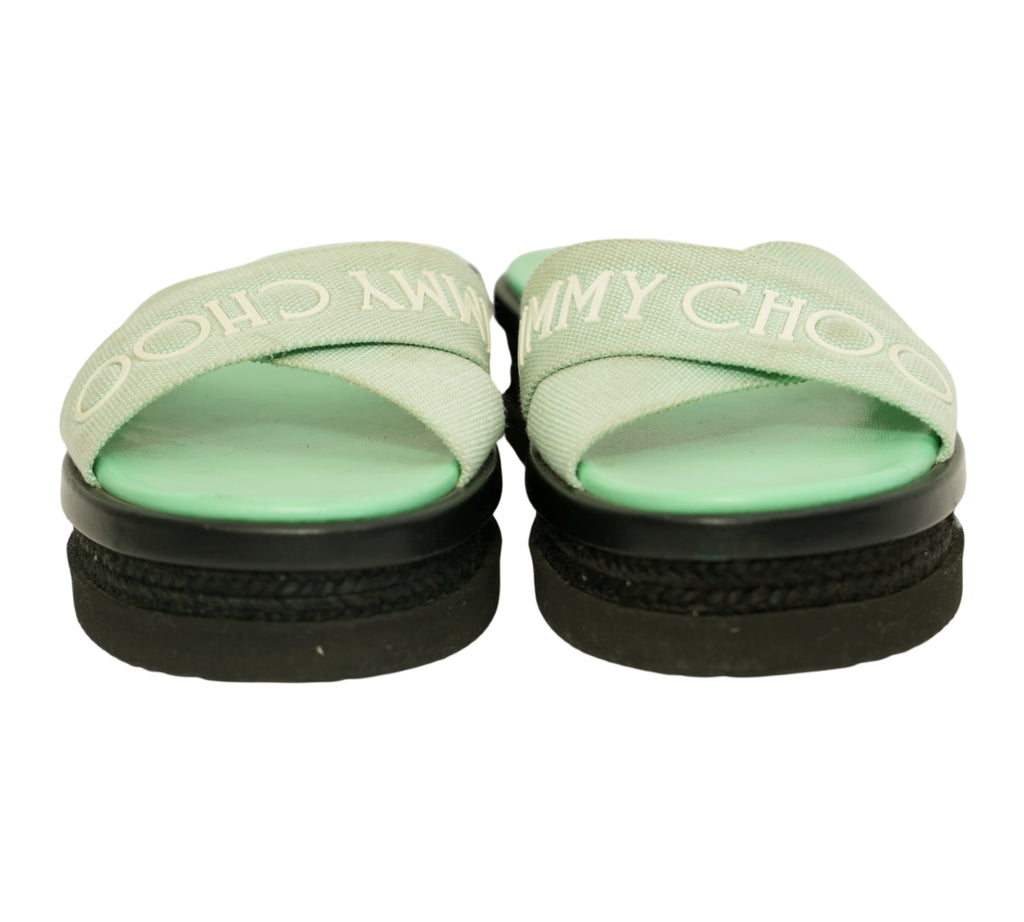Mint Green Joy Flat Sandal Flatform Slide Size 36.5 - EUR