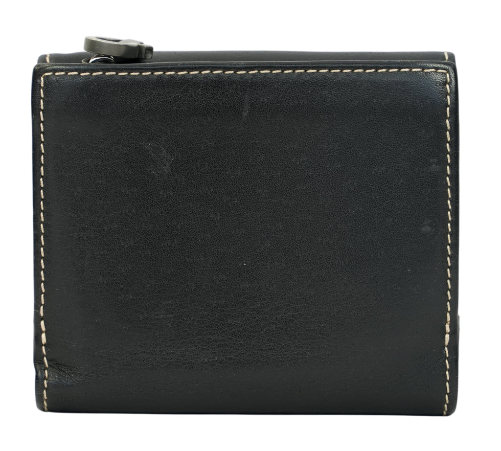 Classic Smooth Leather Compact Trifold Wallet