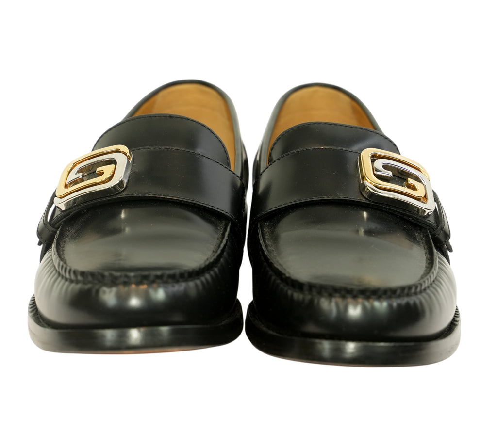 Black Interlocking G Buckle Loafers Size - 7 UK