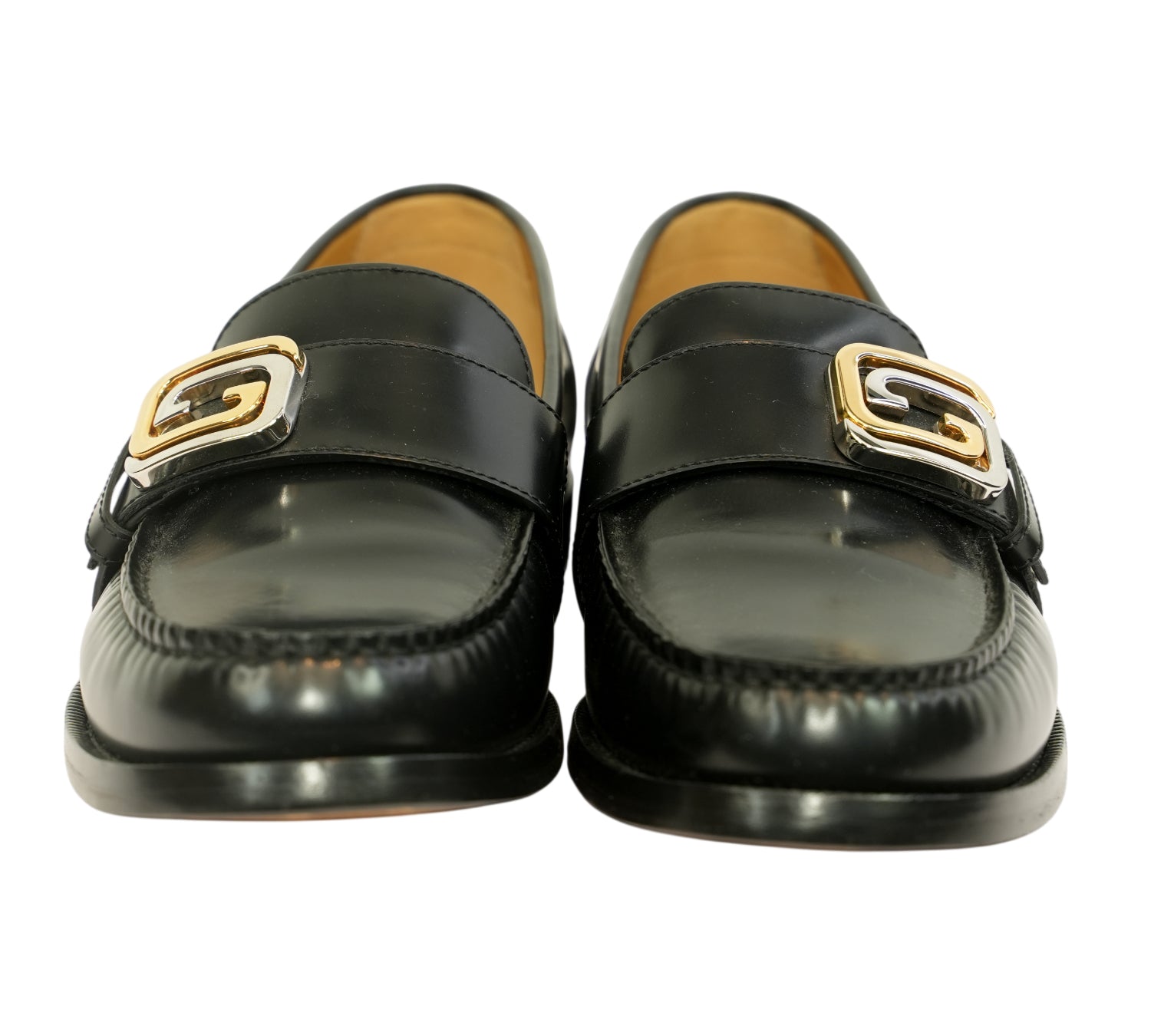 Black Interlocking G Buckle Loafers Size - 7 UK