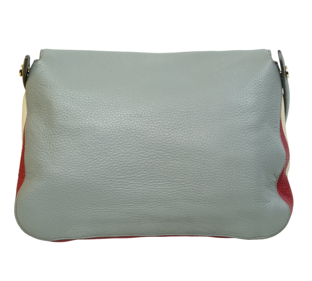 Binder Striped Leather Messenger Bag
