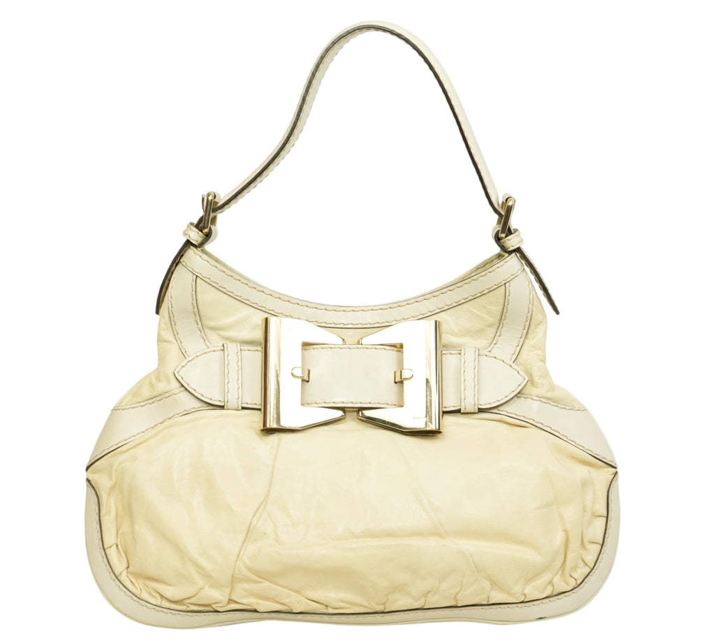 Cream Medium Queen Hobo Bag