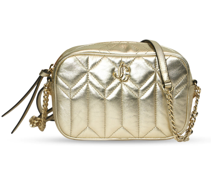 Light Gold Avenue Quilted Leather Camera Bag