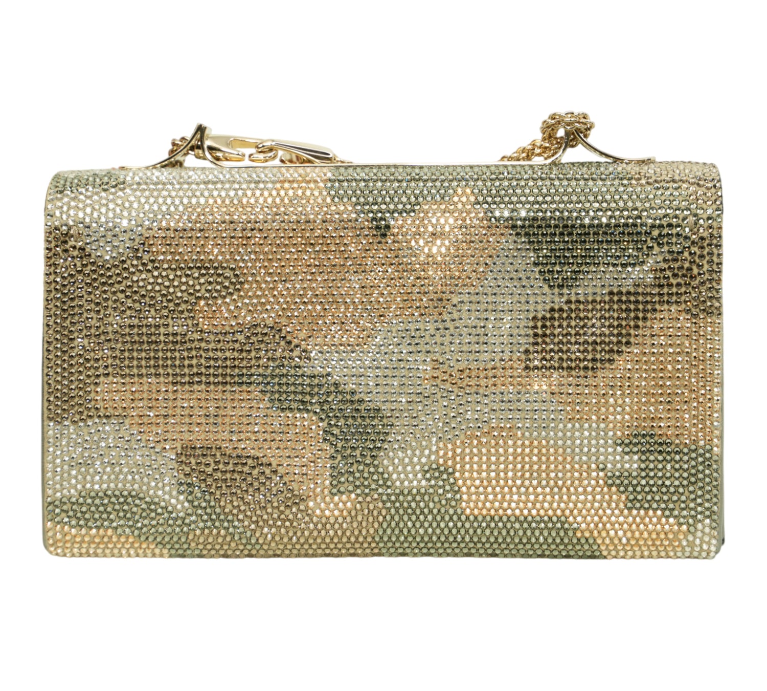 Garavani Rockstud Va Va Voom Crystal Camouflage Flap Bag