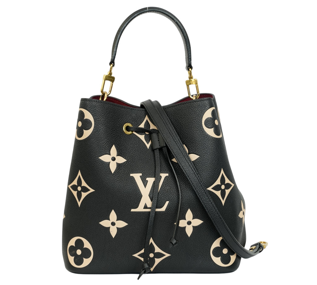 NéoNoé MM Bicolor Monogram Empreinte Leather Bag