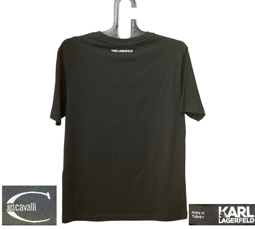 Black Art Deco Karl Logo T-Shirt Size - XS