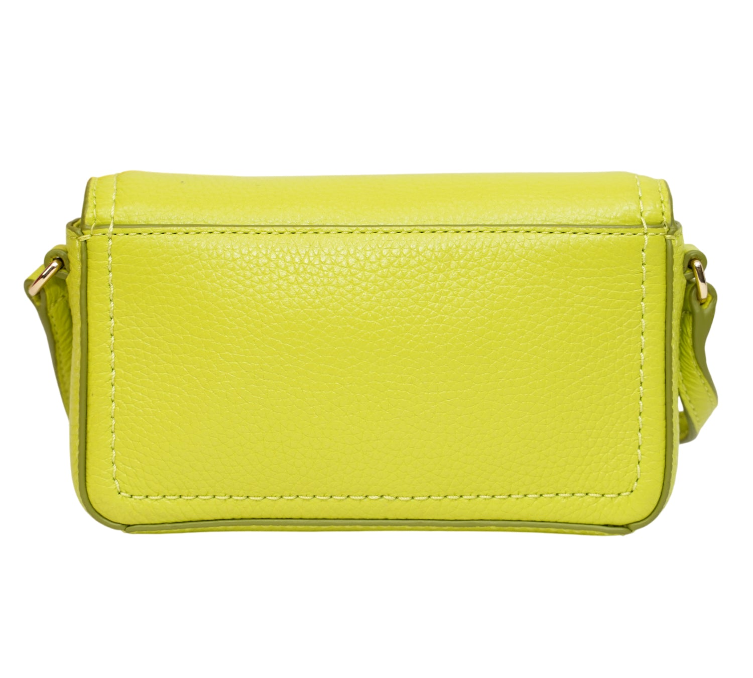Lime Green Groove Leather Mini Bag