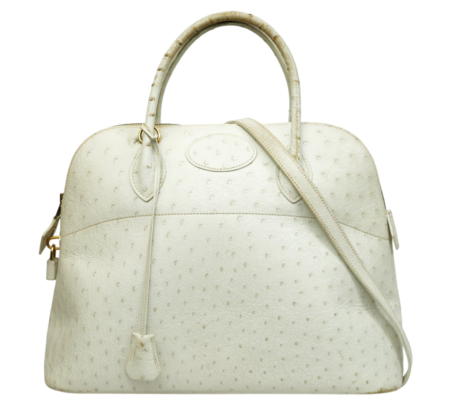 Hermes  Ostrich Leather Bolide Bag