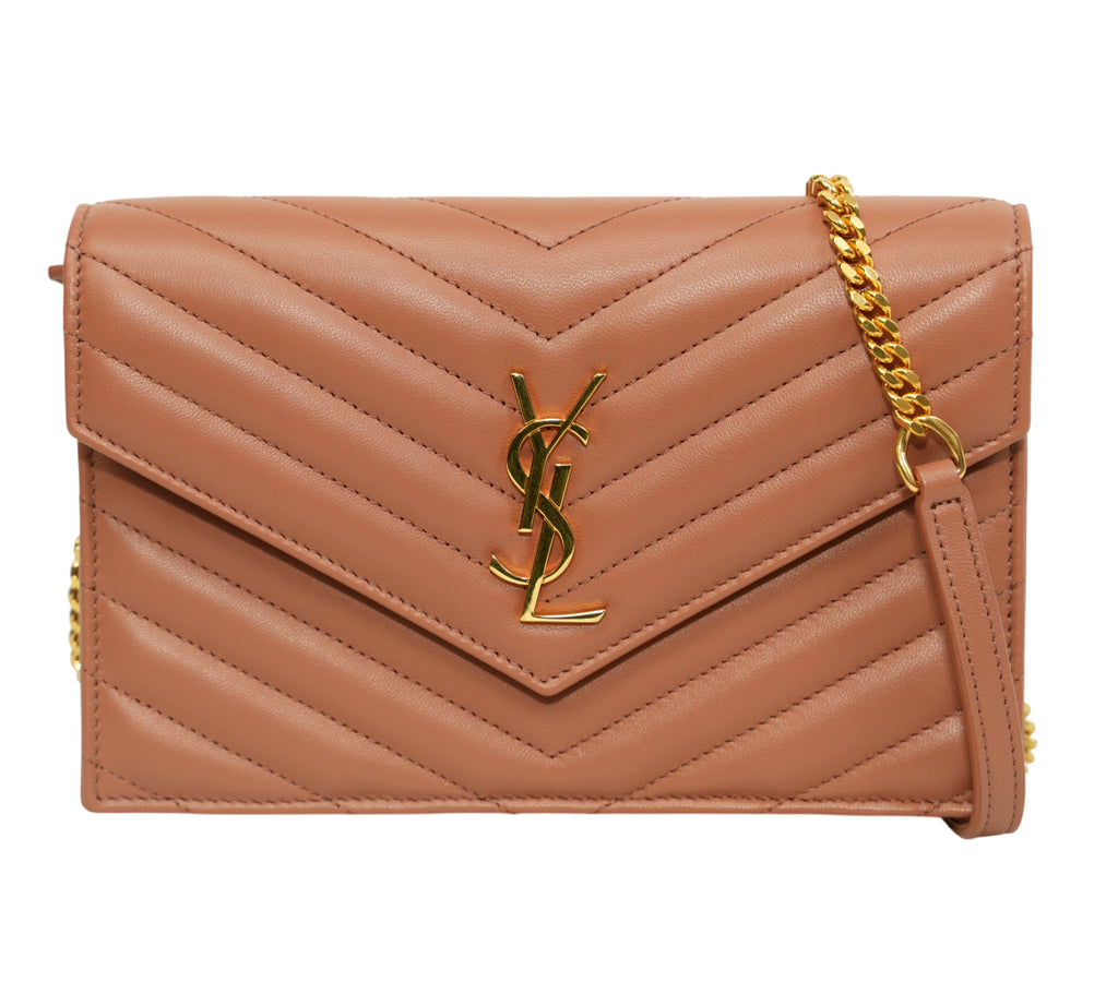 Dusty Rose Pink  Classic Cassandre Chain Wallet