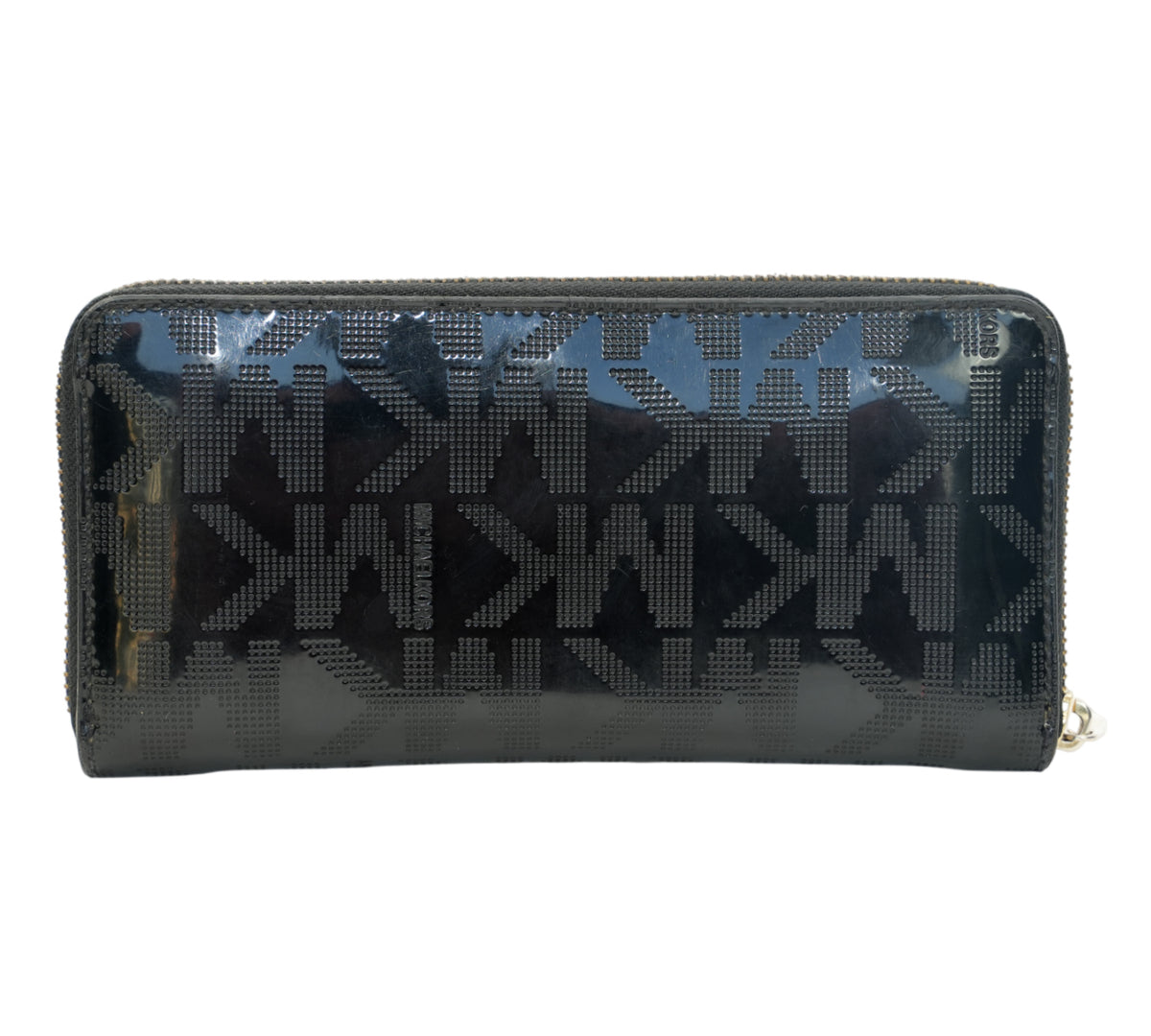 Michael Kors Jet Set Signature Mirror Metallic Zip-Around Continental Wallet