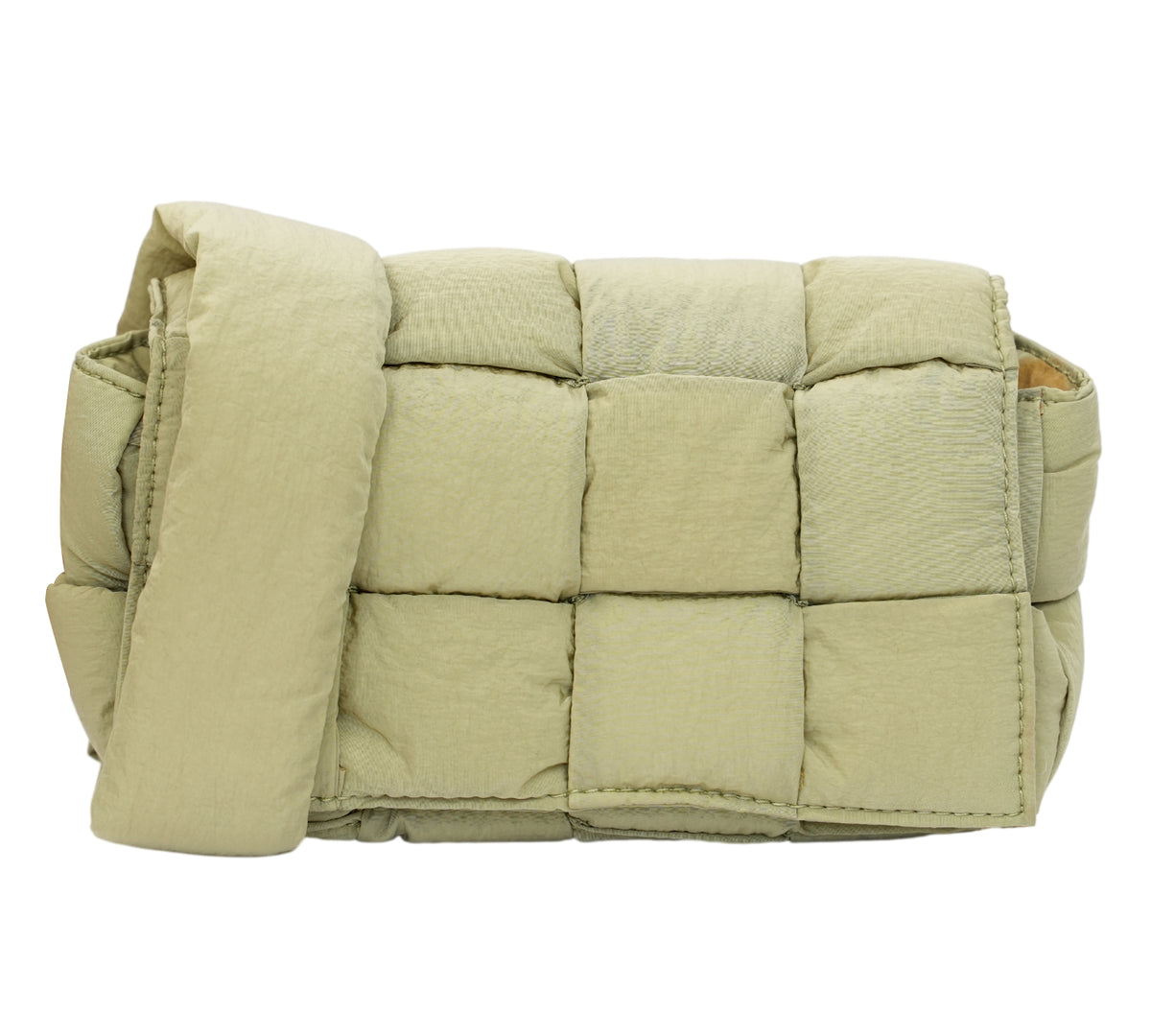 Bottega Veneta  Travertine Padded Tech Cassette Bag