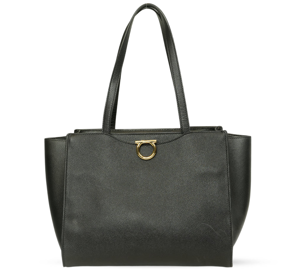 Black Gemini Gancini Medium Tote Bag