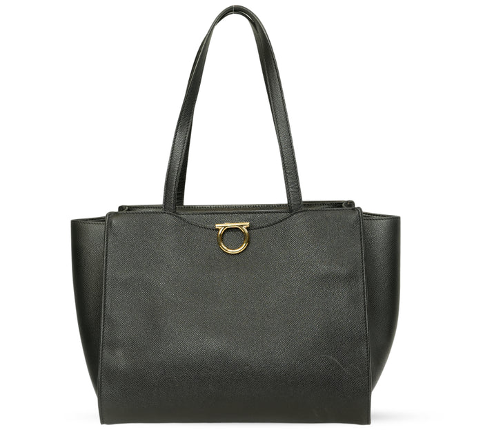 Black Gemini Gancini Medium Tote Bag