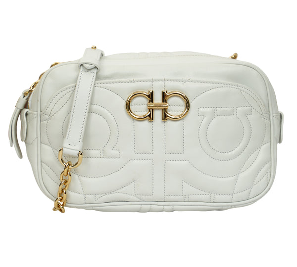 Gancini Quilted Leather Camera Bag